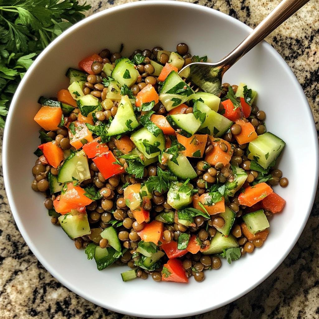 Lentil and Veggie Salad - detail 2
