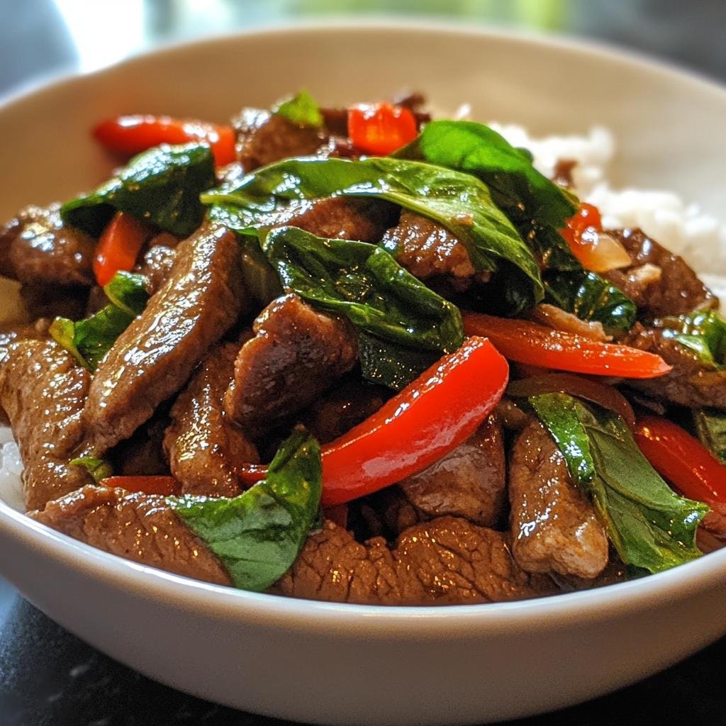 Thai Basil Beef - detail 1