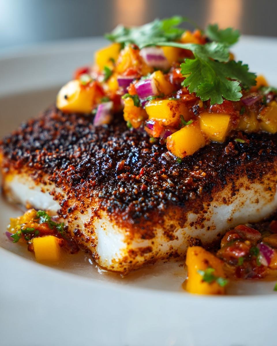 Cajun-Spiced Blackened Mahi Mahi with Mango Salsa - detail 1