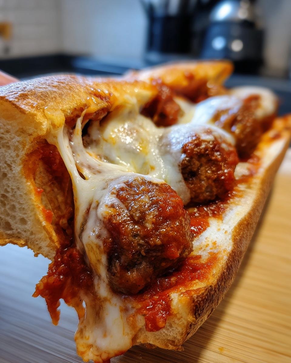 Meatball Sub with Marinara and Mozzarella - detail 1