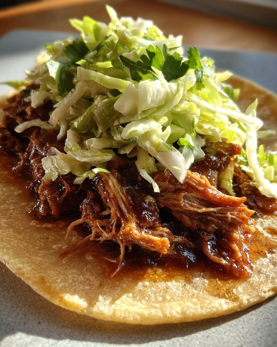 Slow Cooker Pork Carnitas with Warm Tortillas & Slaw