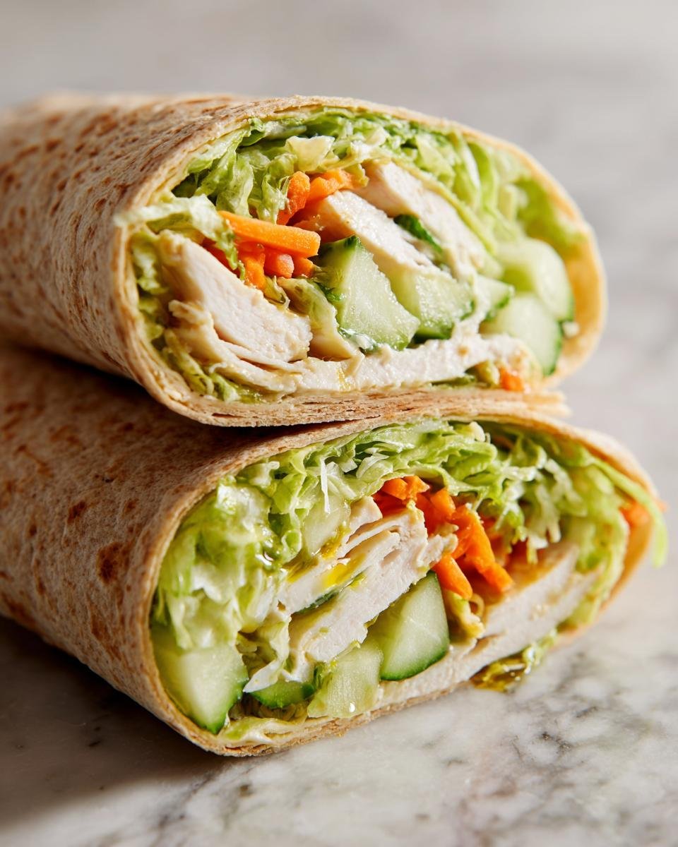 Turkey & Hummus Wrap – Light Healthy Lunch Option