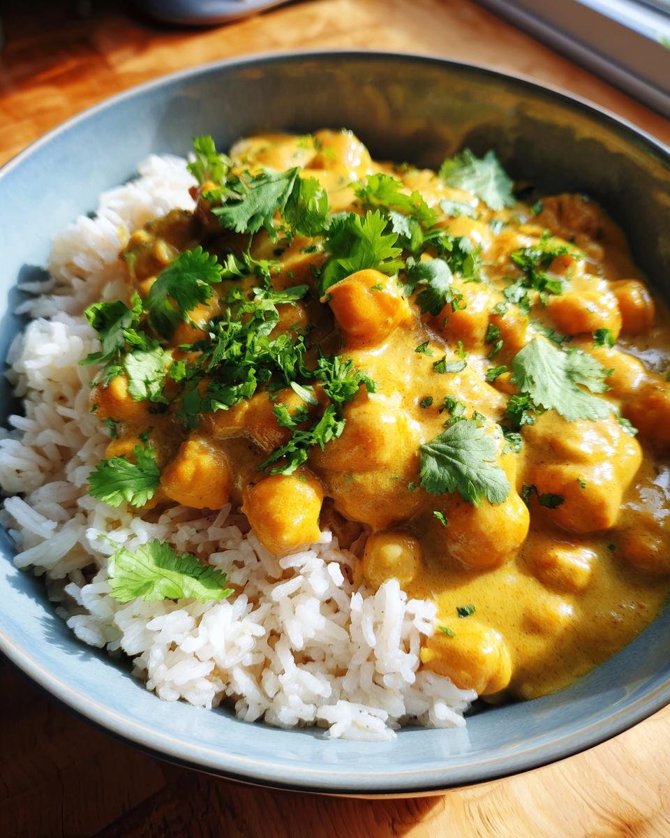 Vegan Chickpea Curry with Coconut Milk & Rice - detail 1