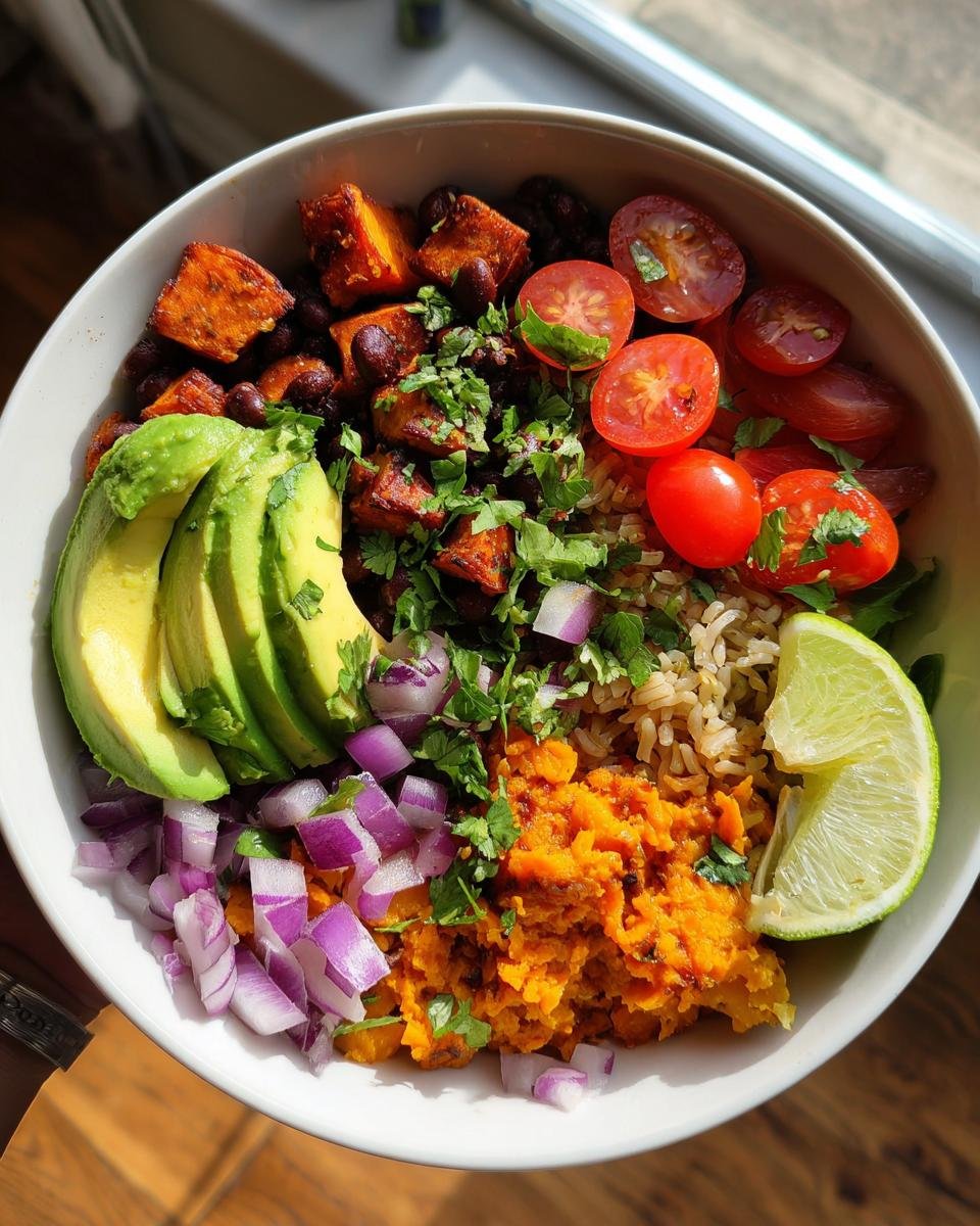 Vegetarian Sweet Potato & Black Bean Taco Bowl - detail 1
