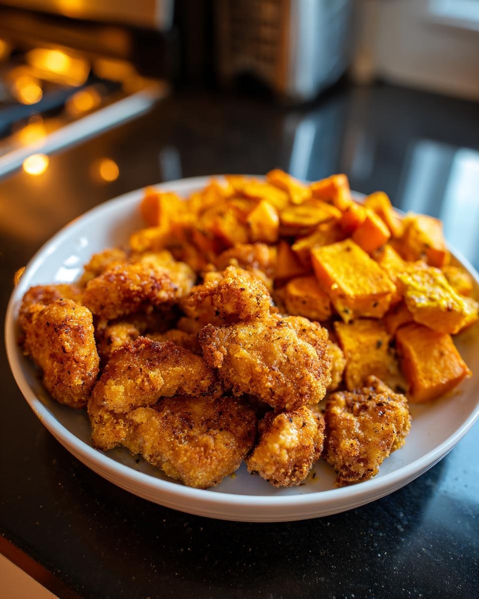 air fryer frozen chicken nuggets - detail 1