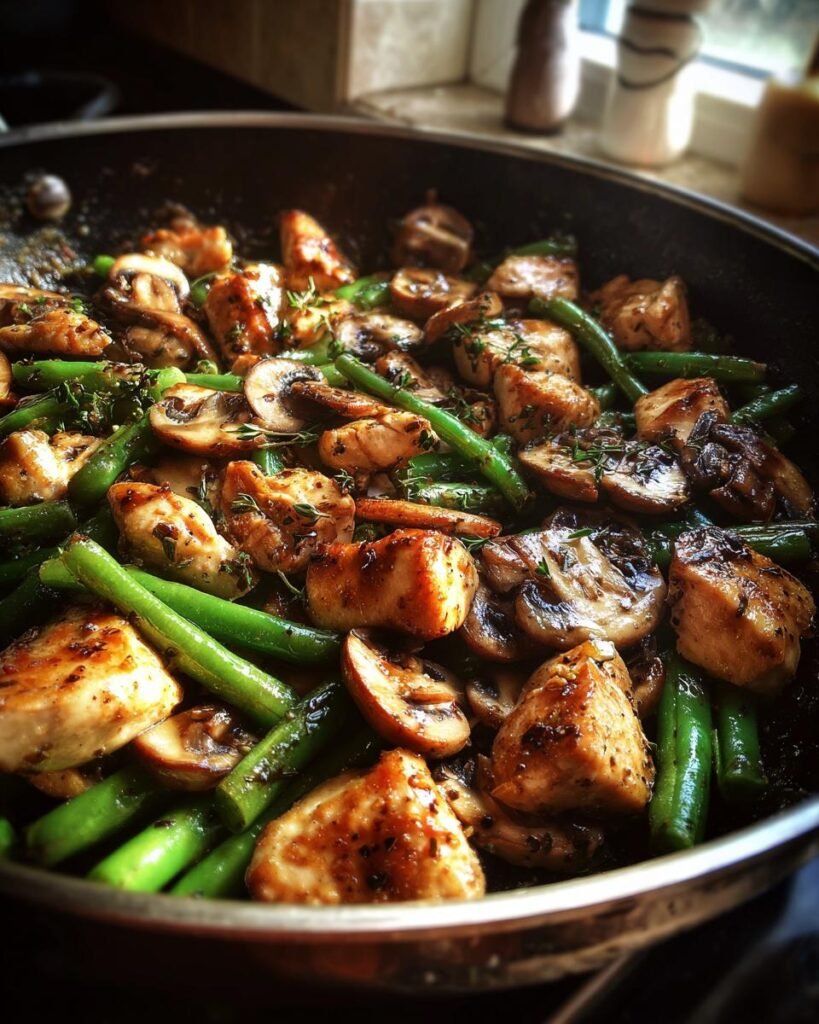 chicken mushroom green beans