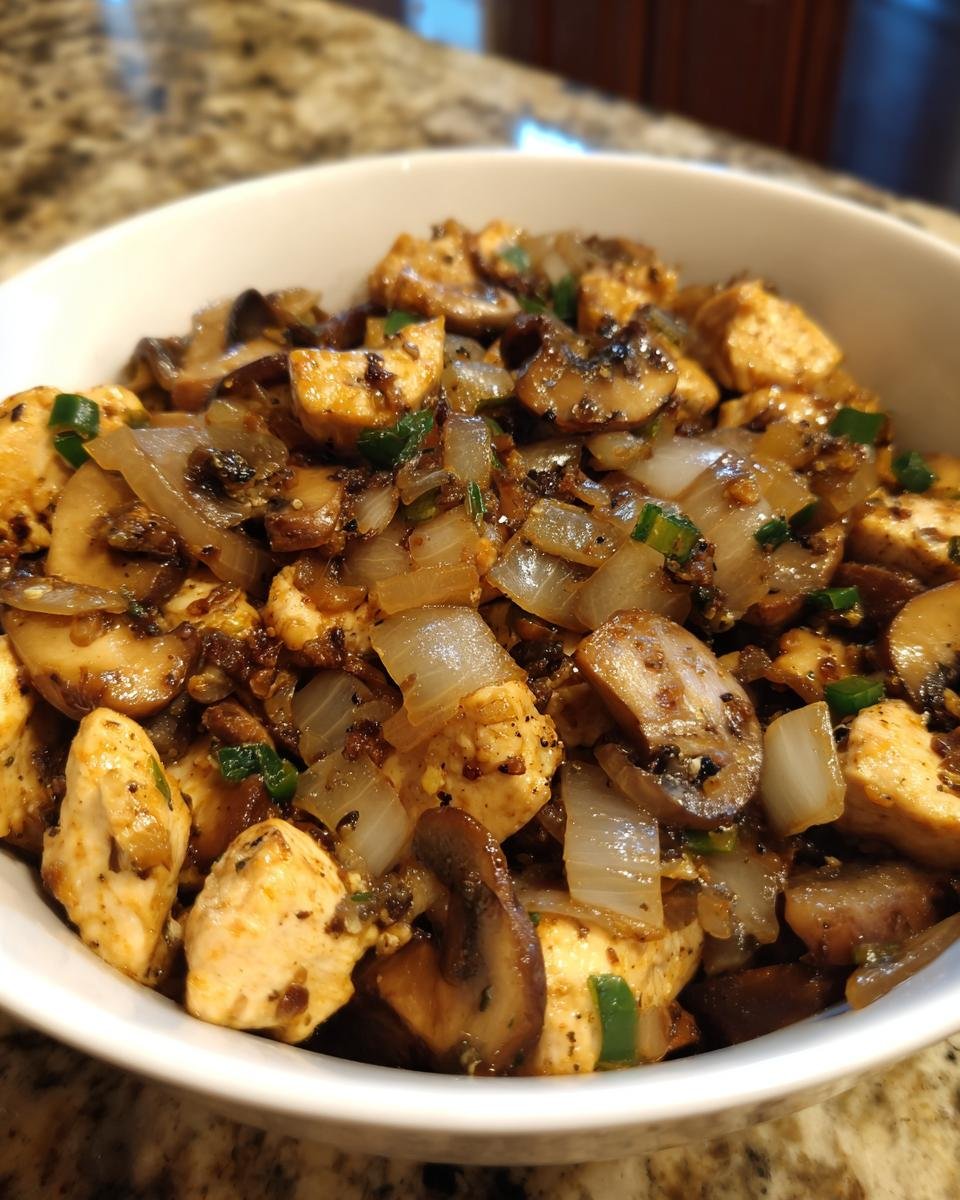 chicken mushroom onion - detail 1