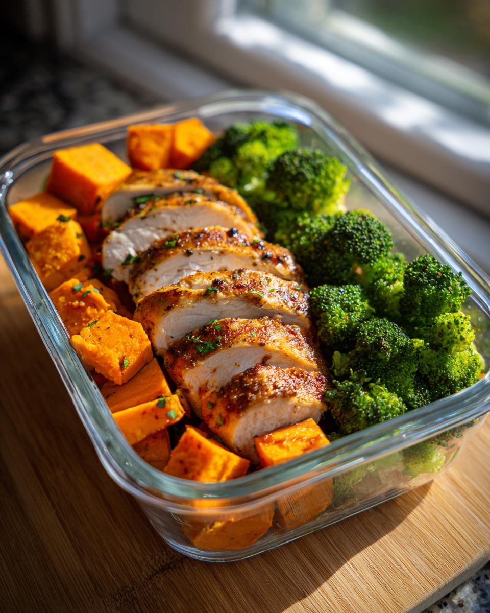 chicken sweet potato meal prep - detail 1