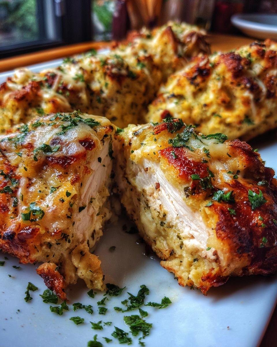 stuffing and chicken bake - detail 1