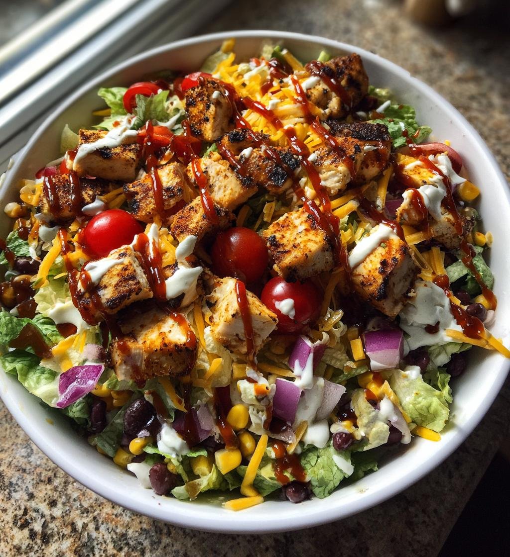 BBQ chicken chopped salad