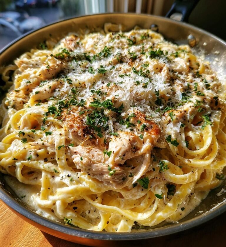 Chicken Alfredo pasta