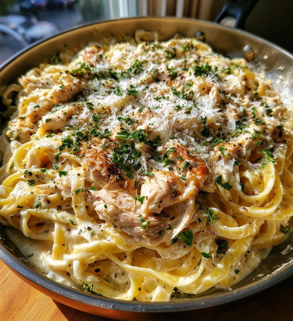 Chicken Alfredo pasta