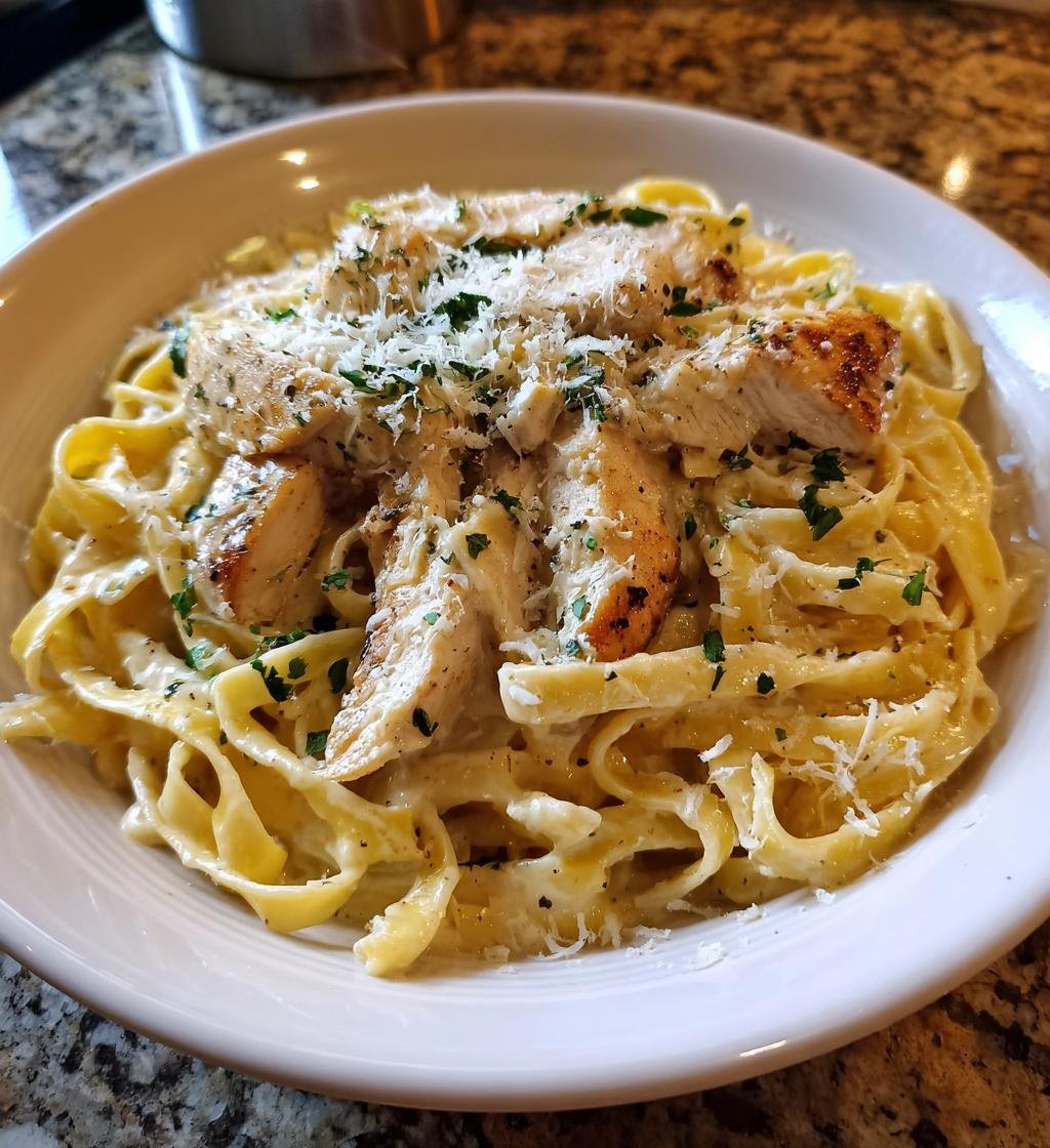 Chicken Alfredo pasta