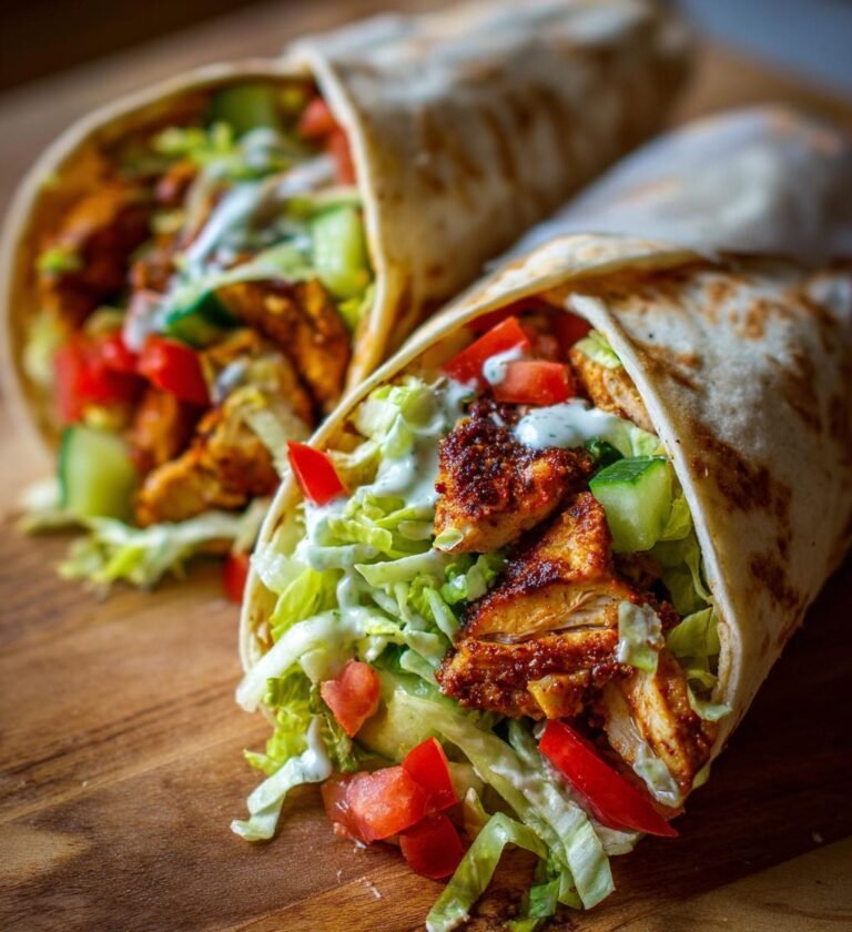 Chicken shawarma wraps