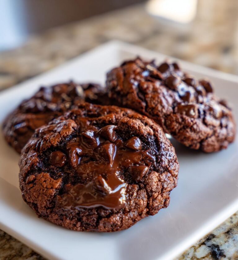 Double chocolate cookies (bakery-style)