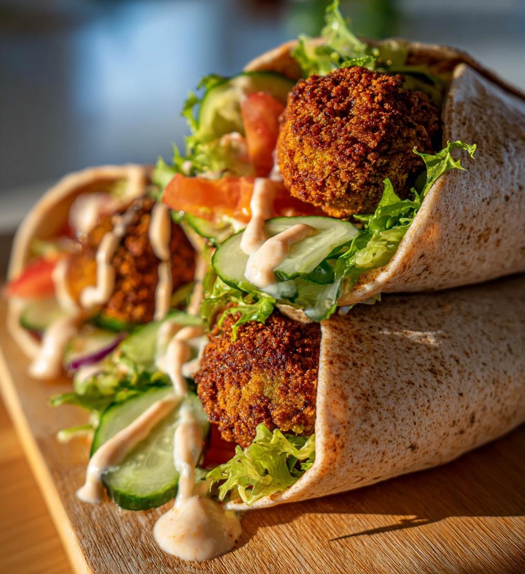 Falafel Wraps with Tahini Sauce