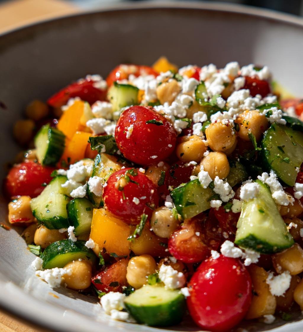 Italian chickpea chopped salad