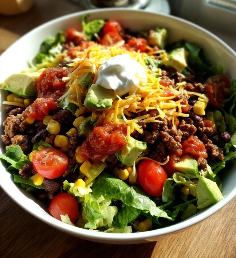 Loaded chopped taco salad bowl