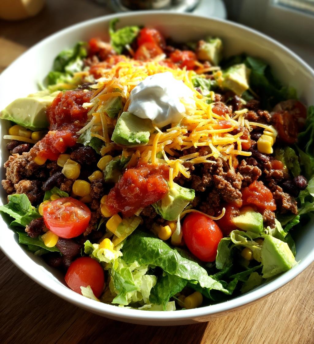 Loaded chopped taco salad bowl
