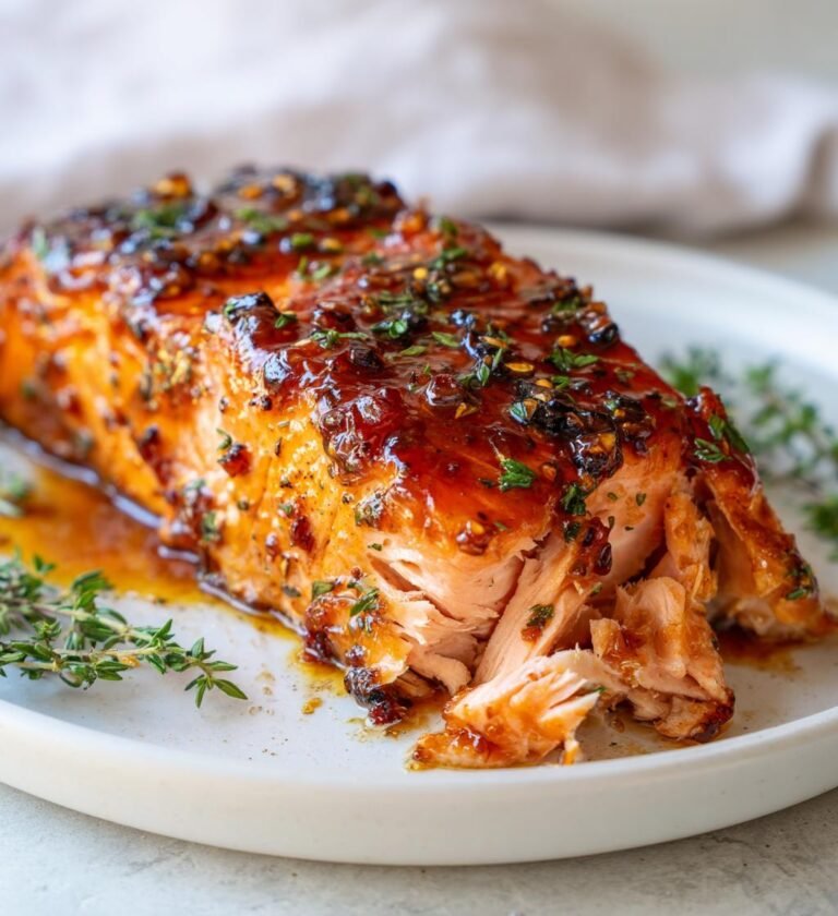 Maple-mustard glazed salmon recipe