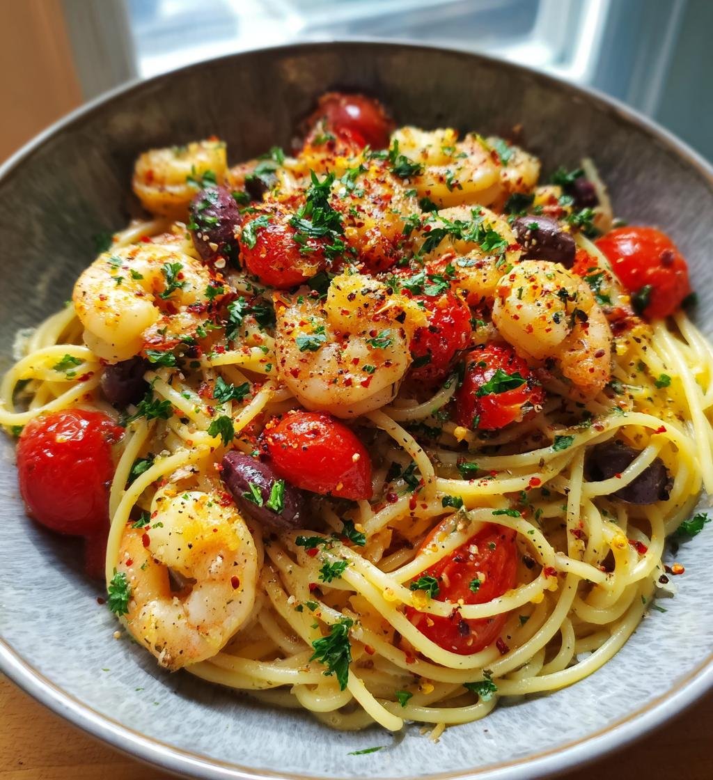 Mediterranean Shrimp Pasta