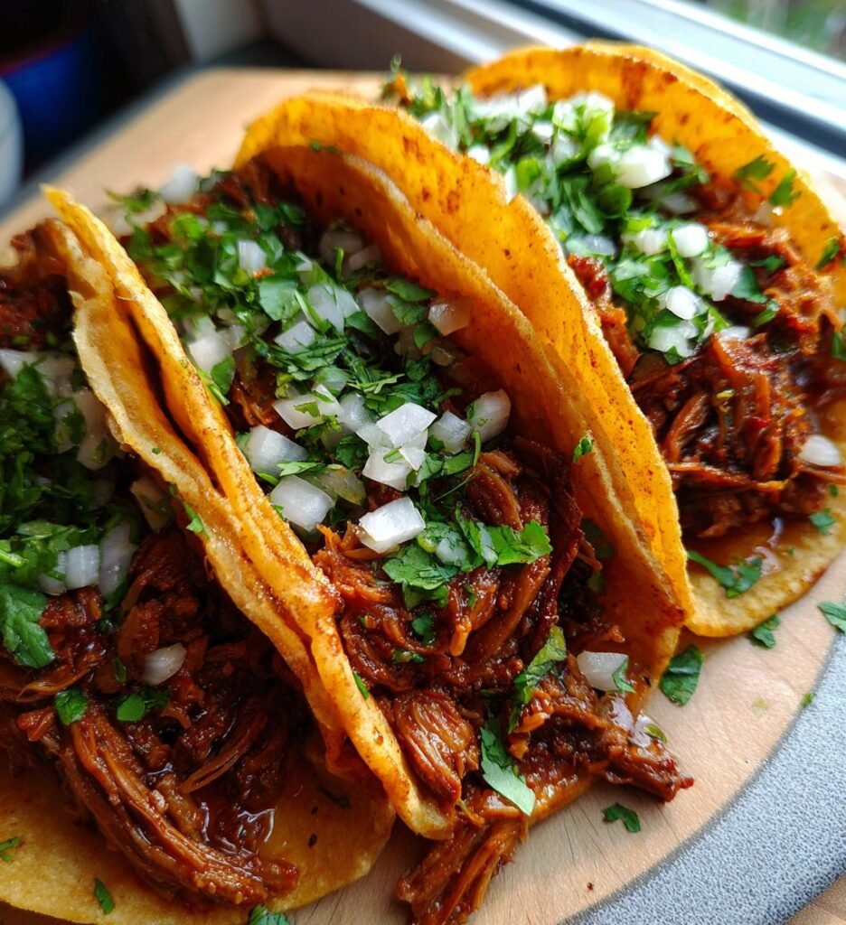 Mexican birria tacos
