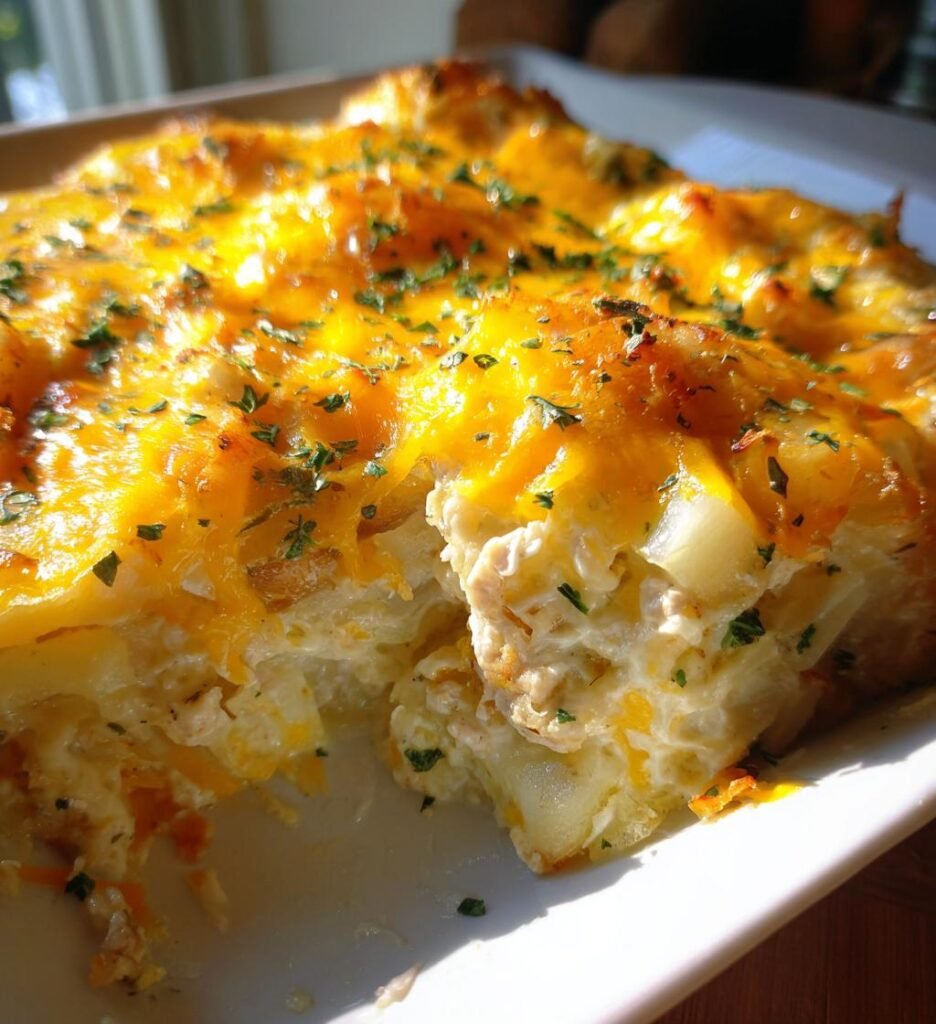 Potato casserole (cheesy comfort dish)
