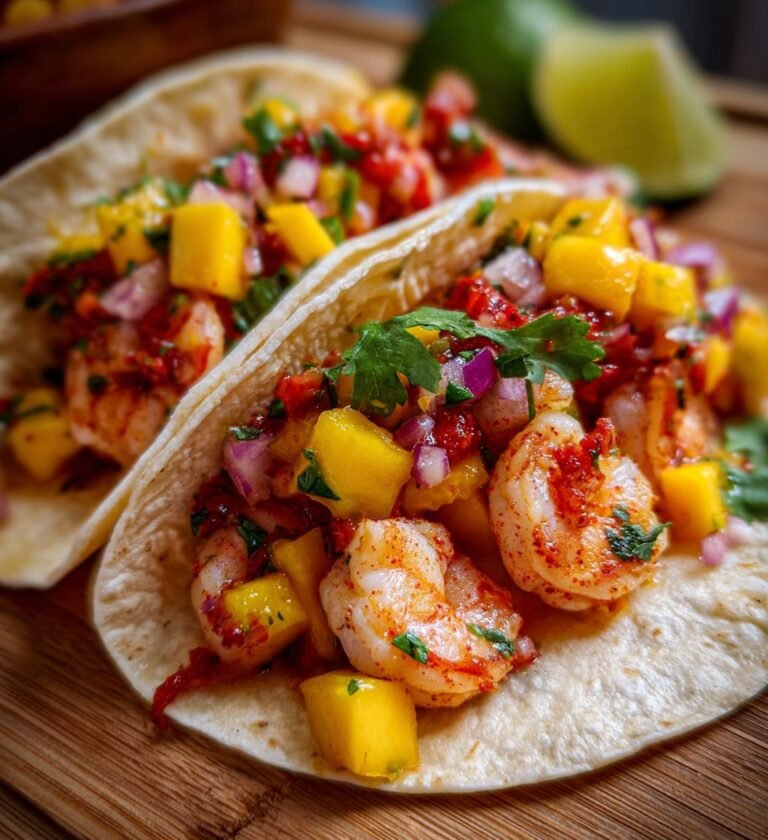 Spicy Shrimp Tacos with Mango Salsa