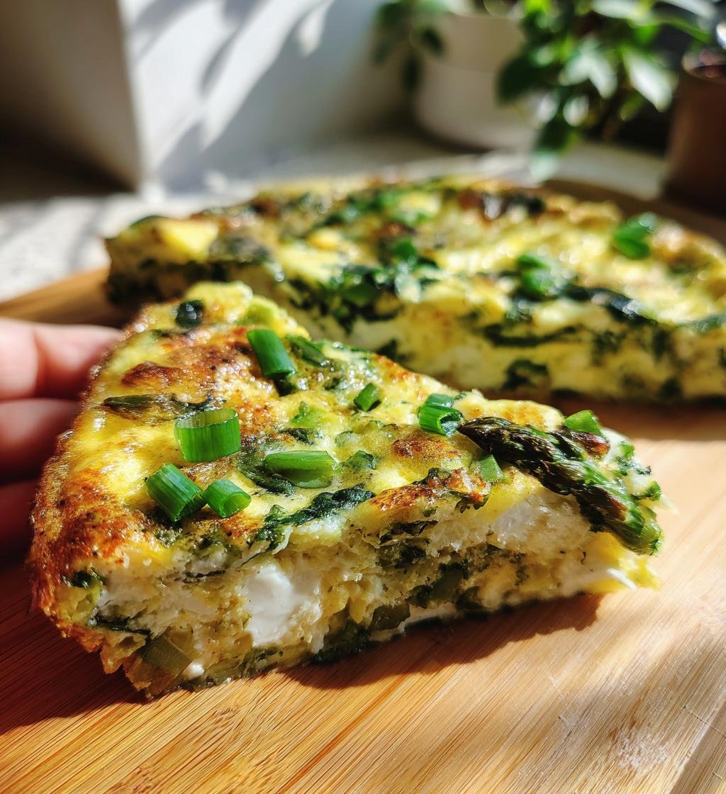 Spring vegetable frittata (green chive style)