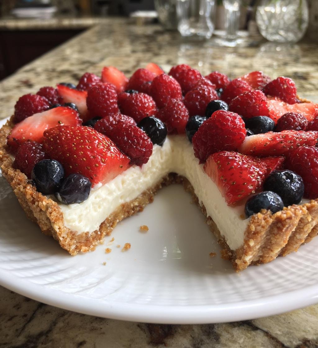 White chocolate cheesecake tart (no-bake trend)