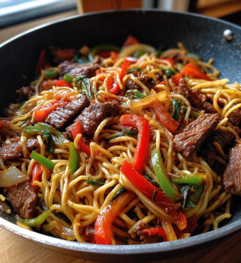 Beef stir-fry noodles