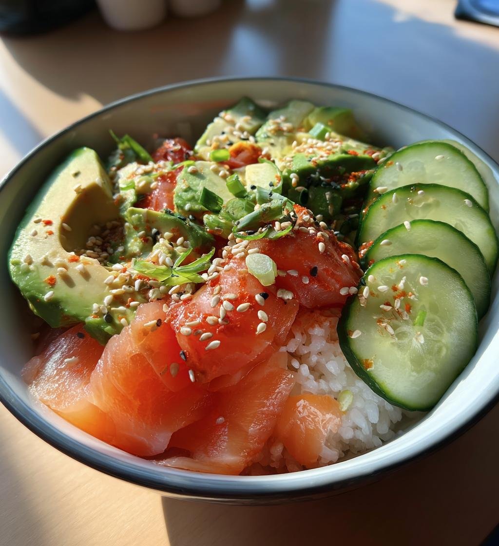 Salmon rice bowl