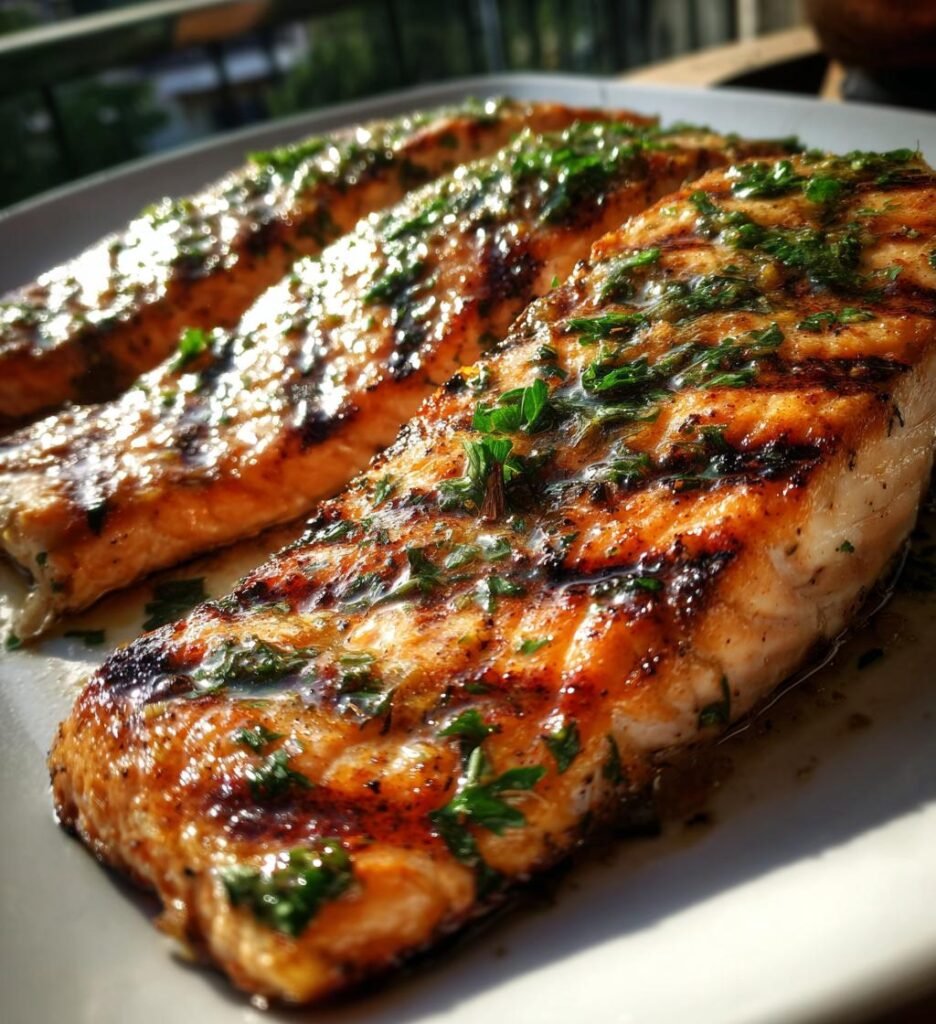 Grilled Salmon July Lemon — Homemade