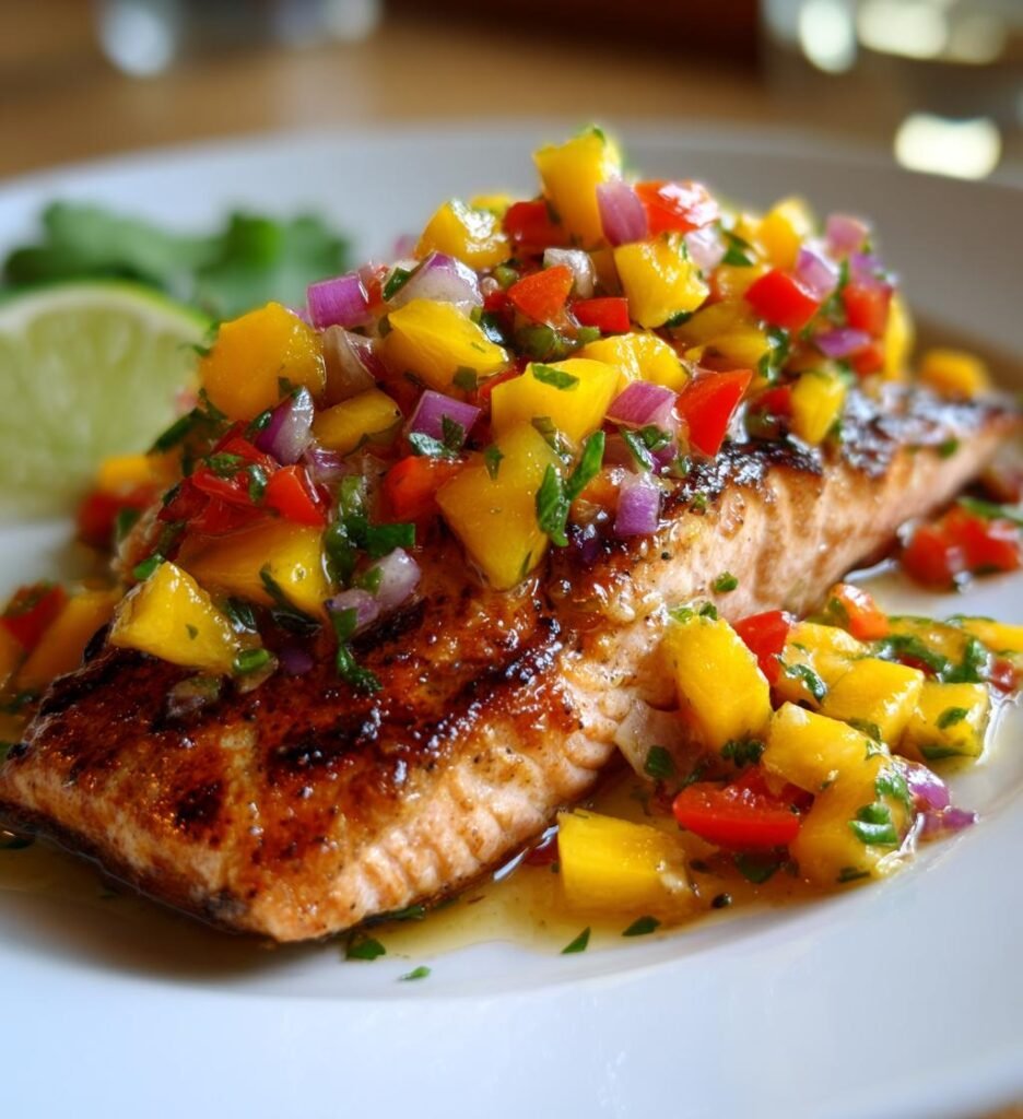 Salmon with Mango Salsa July — Homemade