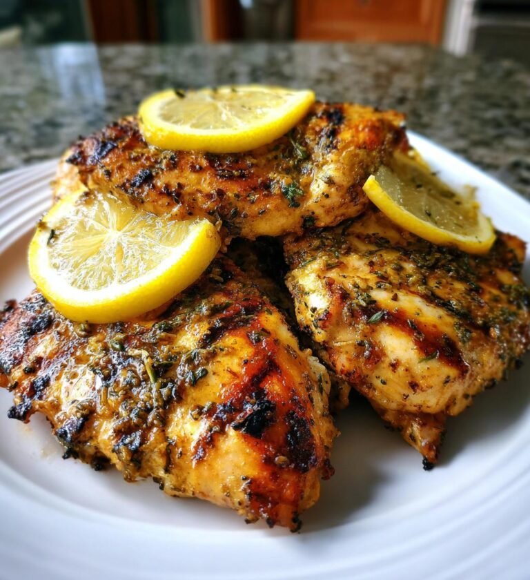Grilled Chicken July Lemon — Homemade