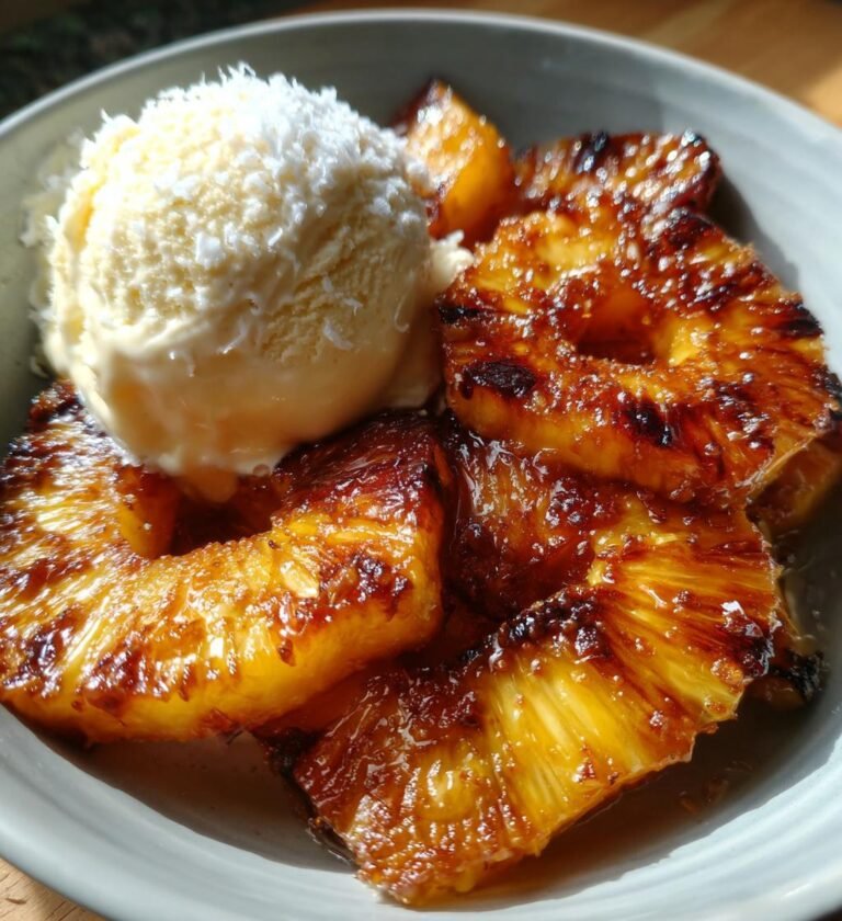 Grilled Pineapple Dessert July